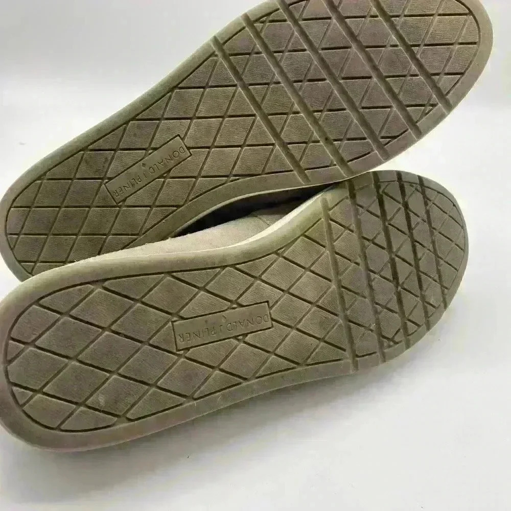 Donald J Pliner Shoes Women's 9.5 Taupe Suede Studded Slip On Sneakers - Picture 4 of 5